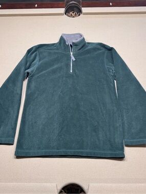 Champs Vintage Sports quarter-zip forest green fleece pullover